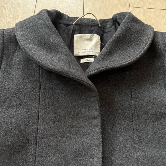 Aritzia Wilfred Cocoon Coat Virgin Wool & Cashmere Blend in Slate Gray Size XXS - Picture 13 of 16